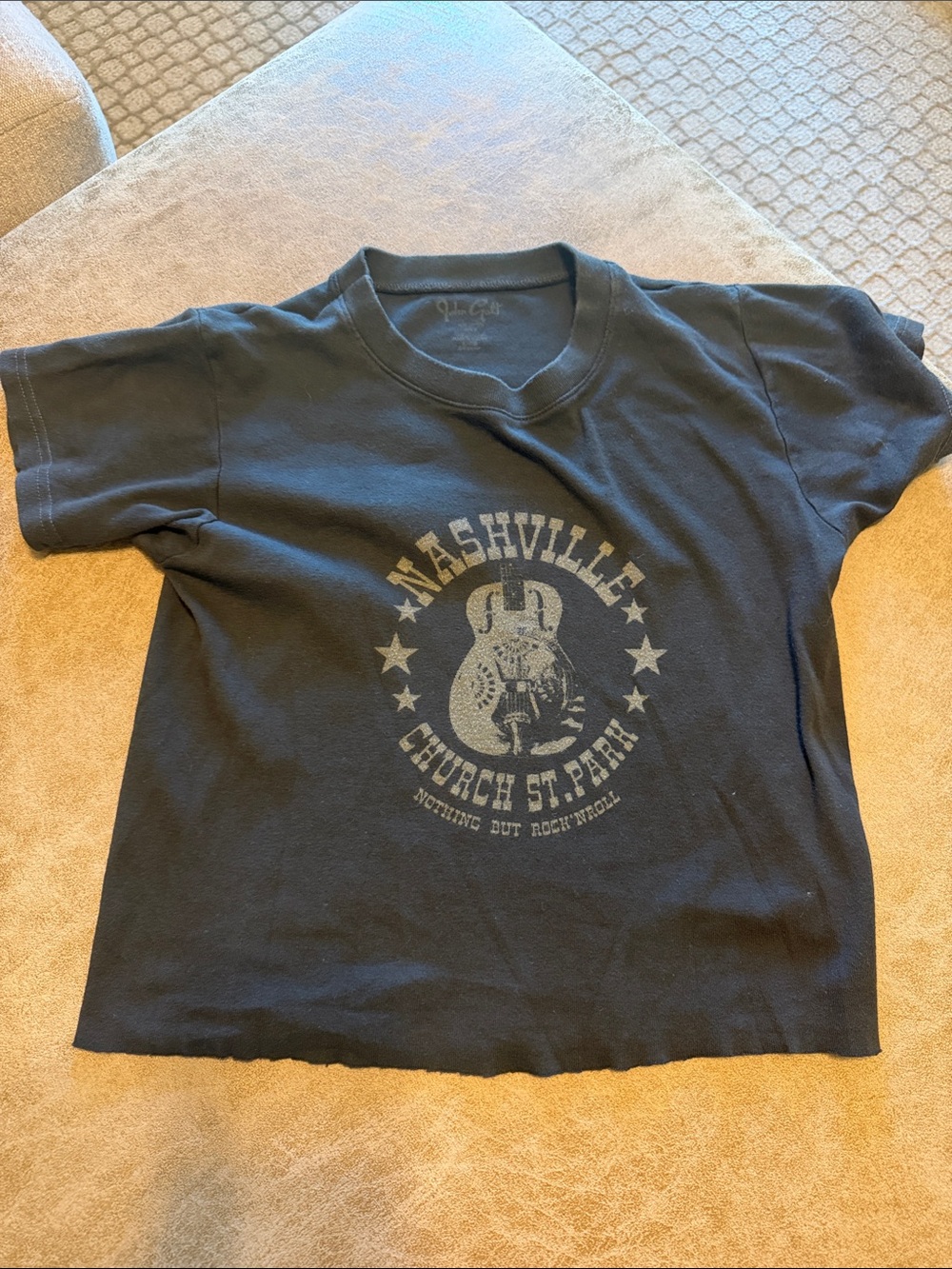 Brandy Melville black Graphic Nashville Guitar Short Sleeve Tee